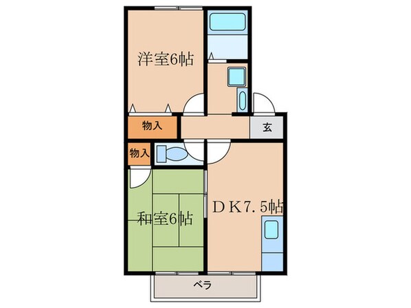 ＴタウンＣ棟の物件間取画像